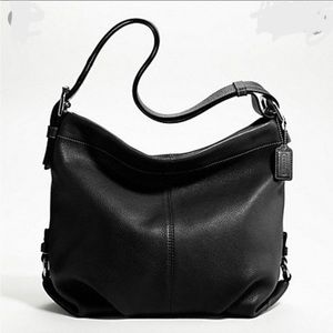 Coach Black Leather Duffle Handbag